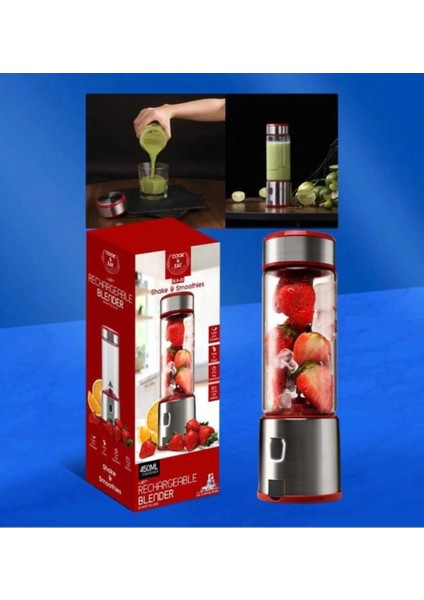 450 ml Taşınabilir Metal Buz Kırıcılı Smoothies Blender S-Pow