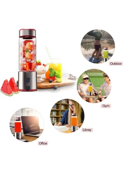 450 ml Taşınabilir Metal Buz Kırıcılı Smoothies Blender S-Pow