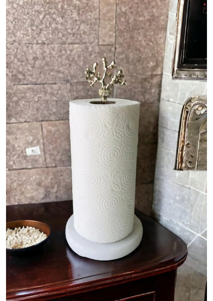 Dekoratifli Doğal Mermer Metal Mercan Rulo Havluluk & Peçetelik / Çeyizlik, Hediyelik Ev Eşyası modelleri