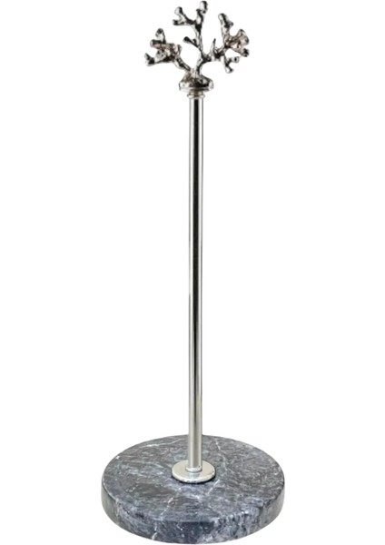 Dekoratifli Doğal Gri Mermer Metal Mercan Rulo Havluluk