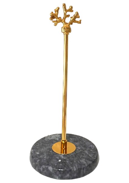 Dekoratifli Doğal Mermer Metal Mercan Figürlü Rulo Havluluk