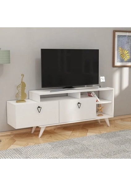 BMdekor Tv Sehpası Yaprak Beyaz 150 cm
