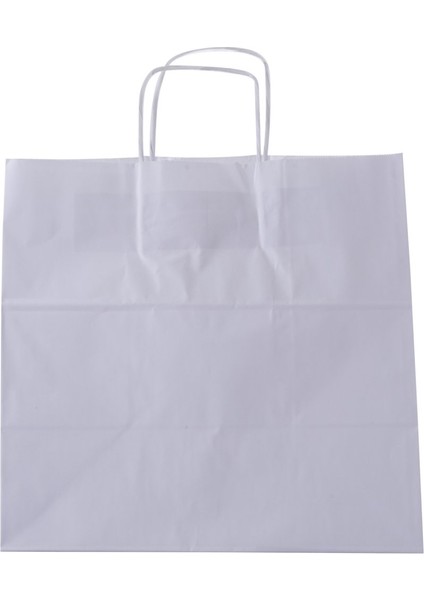 Büküm Saplı Beyazt Kağıt Çanta 33X20X33(25'LI)