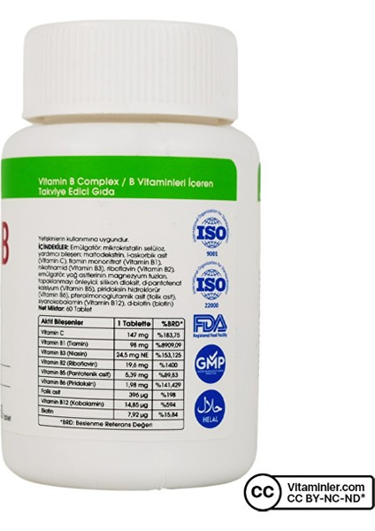 Vitamin B Complex 60 Tablet modelleri