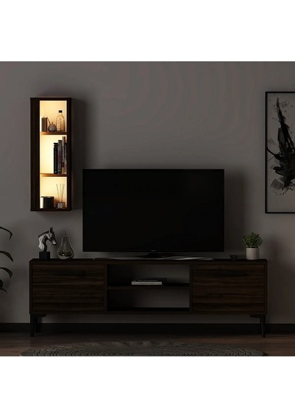 BMdekor Tv Ünitesi Cunda Ceviz LED Işıklı 150 cm fiyatları
