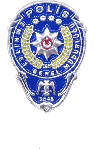Renkli Polis Armalı Metal Yaka Rozeti 1 Adet