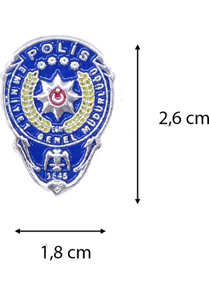 Renkli Polis Armalı Metal Yaka Rozeti 1 Adet fiyatları