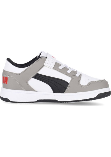 Beyaz - Gri Erkek Çocuk Yürüyüş Ayakkabısı 37049020-PUMA Rebound Layp Lo Sl Jr