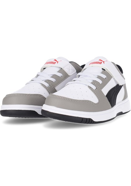 Beyaz - Gri Erkek Çocuk Yürüyüş Ayakkabısı 37049020-PUMA Rebound Layp Lo Sl Jr