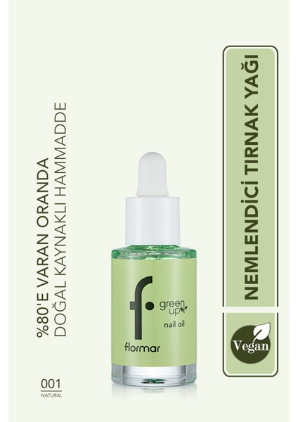 Nemlendirici ve Besleyici Vegan Tırnak Bakım Yağı - Green Up Nail Oil - 001 - 4251903322331