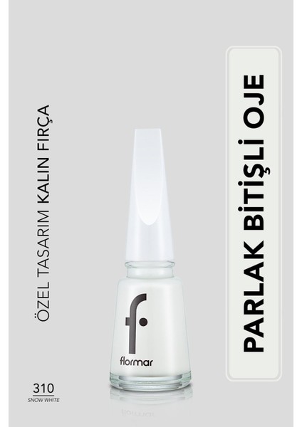 Sedefli Parlak Oje (Beyaz) - Nail Enamel - 310 Snow White - 8682536035859