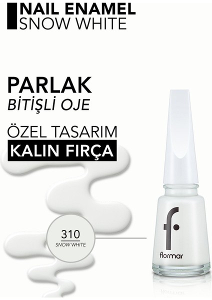 Sedefli Parlak Oje (Beyaz) - Nail Enamel - 310 Snow White - 8682536035859 indirimleri