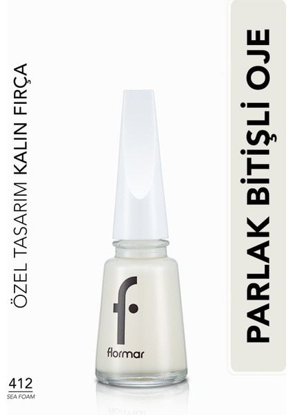 Sedefli Parlak Oje (Transparan) - Nail Enamel - 412 Sea Foam - 8682536036023