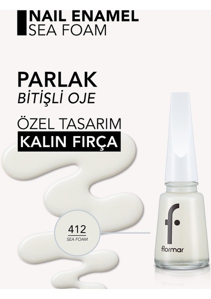 Sedefli Parlak Oje (Transparan) - Nail Enamel - 412 Sea Foam - 8682536036023 indirimleri