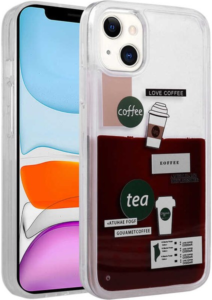 iPhone 14 Plus - Uyumlu Desenli Sıvılı Bls Store Drink Silikon Kapak-No3