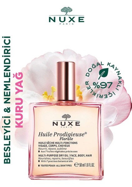 Huile Prodigieuse Florale Çok Amaçlı Kuru Yağ 50 ml