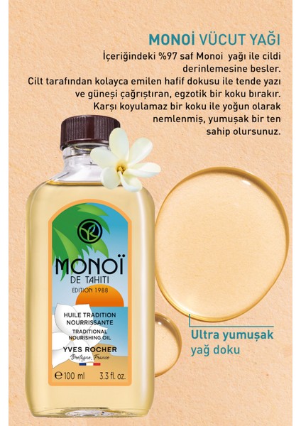 Yves Rocher Monoi Saç ve Vücut YAĞI-100 Ml- 81225