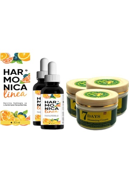 Linea 30ML Damla 3 Ad + 7days Slimming Cream Ginger Miracle 100ML Vücut Bakım Kremi
