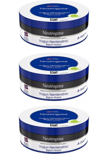 Norveç Formülü Yoğun Nemlendirici Bakım Kremi 200 ml 3 Adet