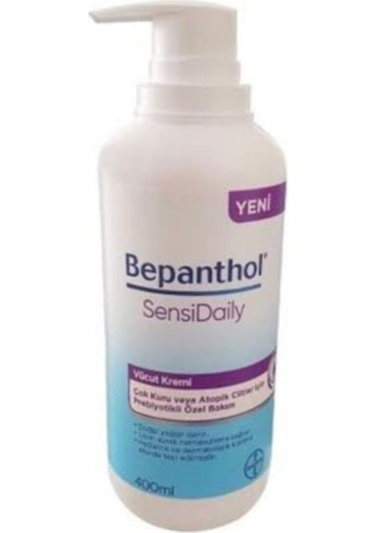 Sensidaliy Pompalı Vücut Kremi 400 ml Çok Kuru ve Atopik Ciltler Için Prebiyotikli Özel F