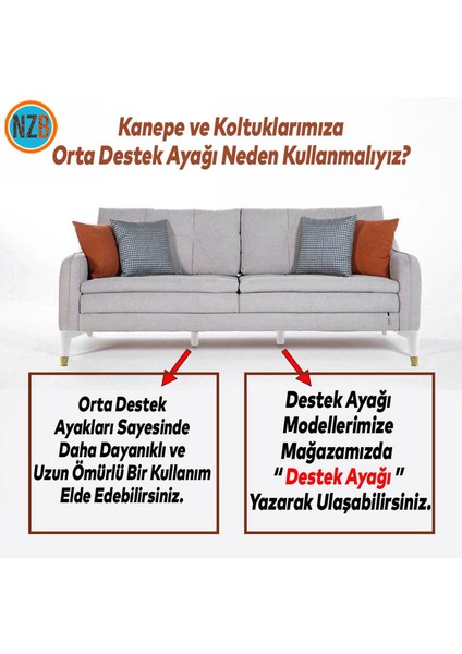 Mobilya Takımı Çekyat Kanepe Komidin Sehpa Tv Ünitesi Koltuk Ayağı 15 cm Beyaz Altın Baza Ayak fırsatları