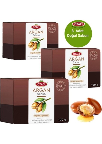 Organik Argan Yağli Sabun 100 gr x 3 Adet