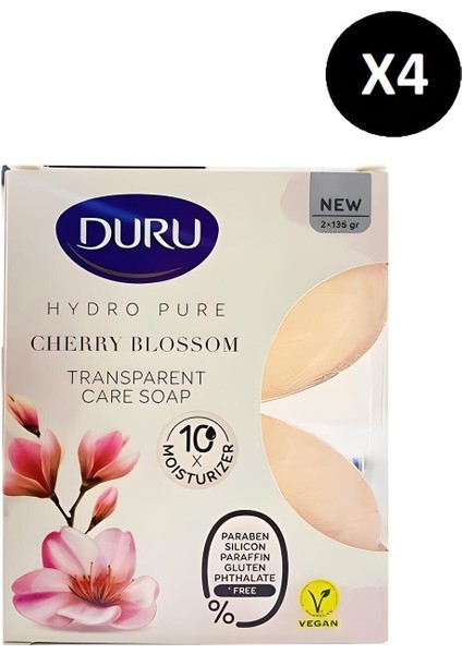 Hydro Pure Sakura Çiçeği Şeffaf Bakım Sabunu 2X135 gr (4 Adet)