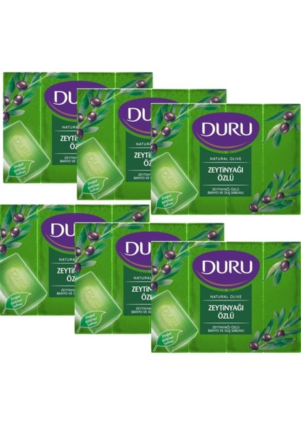 Natural Olive Zeytinyağlı Duş Sabunu 6X600 gr