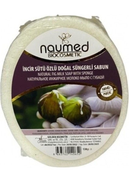 Incir Sütü Özlü Doğal Süngerli Sabun 130GR