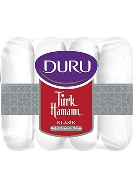 Türk Hamamı Klasik Doğal Kaynaklı Sabun 4X50GR