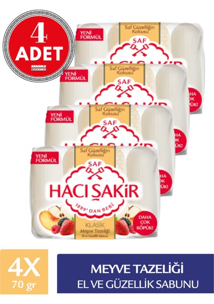 Klasik Meyve Tazeliği Güzellik Sabunu 4X70 G 4 Adet