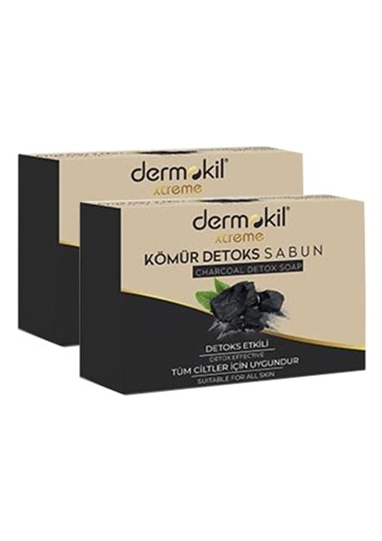 Kömürlü Detoks Doğal Katı Sabun 100 gr x 2 Adet