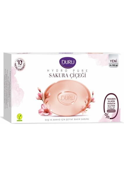 Hydro Pure Sakura Çiçeği 3 Adet Sabun 450 gr