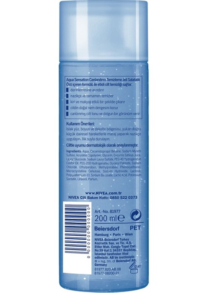 Yüz Kremi ve Canlandırıcı Yüz Temizleme Jeli Aqua Sensation 200 Ml,makyaj Süngeri Hediye modelleri