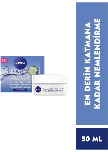 Yüz Kremi ve Canlandırıcı Yüz Temizleme Jeli Aqua Sensation 200 Ml,makyaj Süngeri Hediye fırsatları