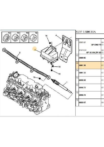 Isıtma Rölesi Boxer 406 Expert 607 (598138-E1131)