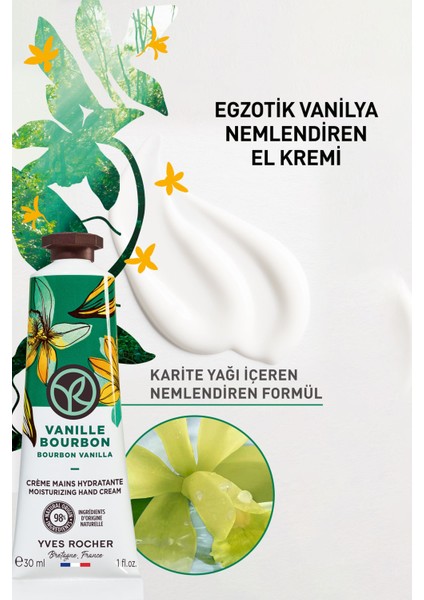 Yves Rocher Nemlendirici El Kremi- Egzotik Vanilya- 30ML