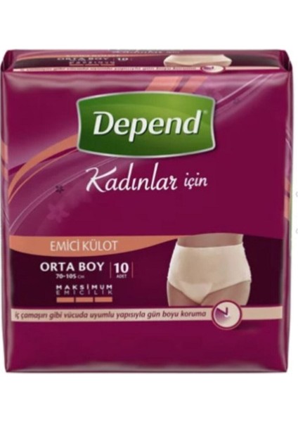 Depend Emici Külot Kadın Orta 10 Adet