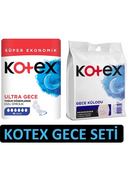 Ultra Gece Hijyenik Ped 16'lı + Regl Gece Külodu 2'li