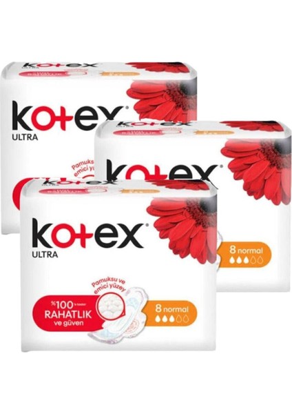 Ultra Normal Ped 3'lü 8 Adet