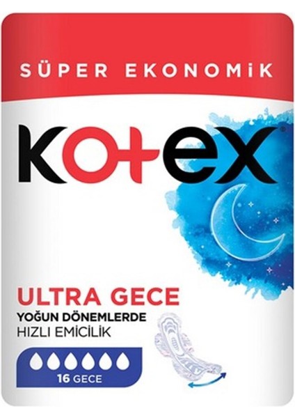 Ultra Gece Hijyenik Ped 16'lı + Regl Gece Külodu 2'li