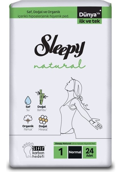 Natural Ultra Hassas Hijyenik Ped Normal 24 Adet Ped
