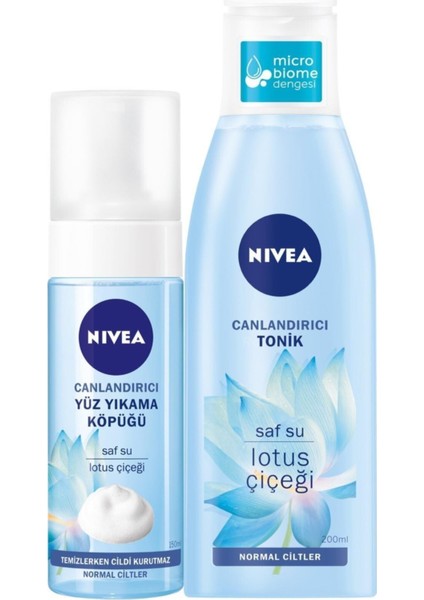 Normal/karma Ciltler Için Canlandırıcı Yüz Yıkama Köpüğü 150 ml + Canlandırıcı Tonik 200 ml