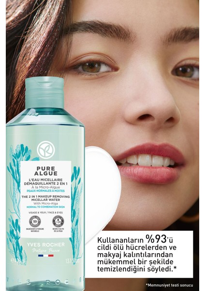 Yves Rocher Normal ve Kuru Ciltler Için Pure Algue Prebiyotik Miseler SU-400 ml