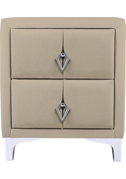 Harmony Silver İki Çekmeceli Bej Komodin Yatak Odası 2 Kapaklı Komodin fiyatları