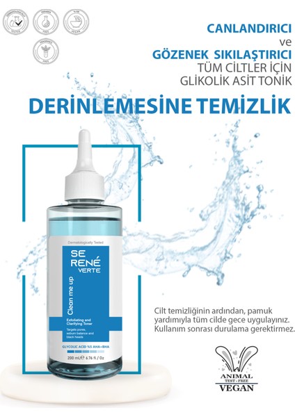 Tüm Ciltler Için Glikolik Asit Tonik 200 ml modelleri