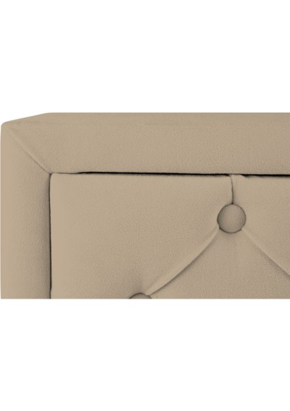 Ruby 2 Çekmeceli Komodin Silver Model Kapitoneli İki Kapaklı Komodin Bej fırsatları