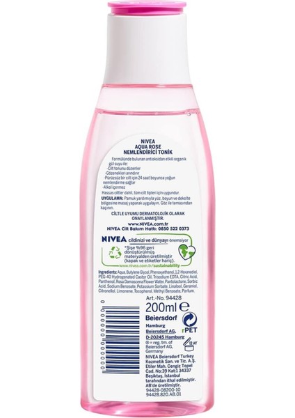 Aqua Rose Nemlendirici Tonik Tüm Cilt 200ML