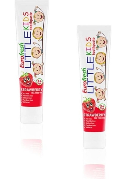 Eurofresh 3 Yaş Üzeri Çocuklar Için Çilek Aromalı Diş Macunu- Little Kids 50 G x 2 Adet