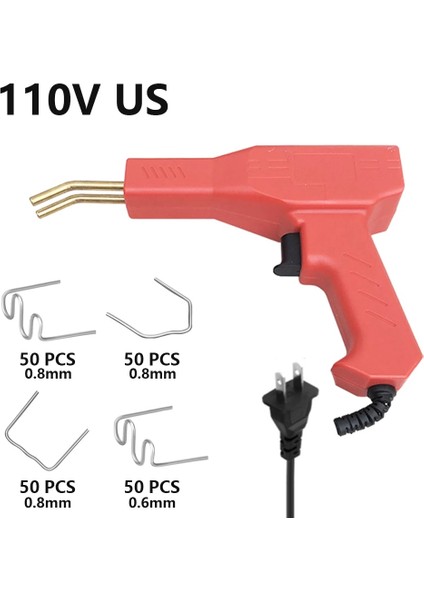 110V Abd Tak Kırmızı Tarzı 30W Kullanışlı Plastik Kaynakçı Garaj Aletleri Sıcak Zımba Makinesi Zımba Pvc Tamir Makinesi Araba Tampon Tamir Kaynak Aracı (Yurt Dışından)